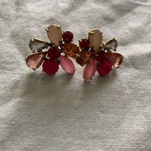Jcrew pink crystal earrings - excellent condition